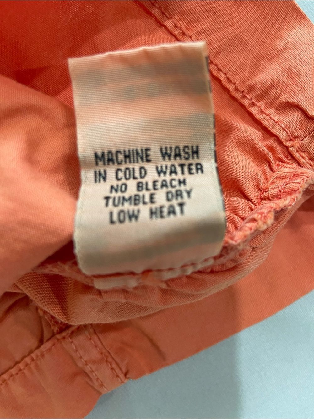 Wearables Ruched Coral-Orange Mini Dress with Scoop Neck Sz S - Picture 7 of 7